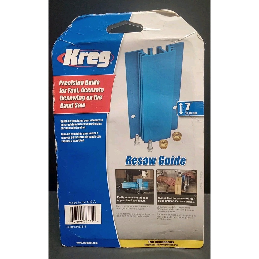 Kreg 7-Inch Band Saw Resaw Guide Brand New KMS7214